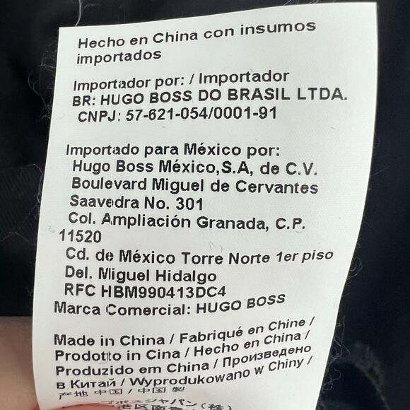 Hugo Boss Quarter-Zip Cotton Sweater With Knitted Structure Men's Size S Black - Picture 10 of 12